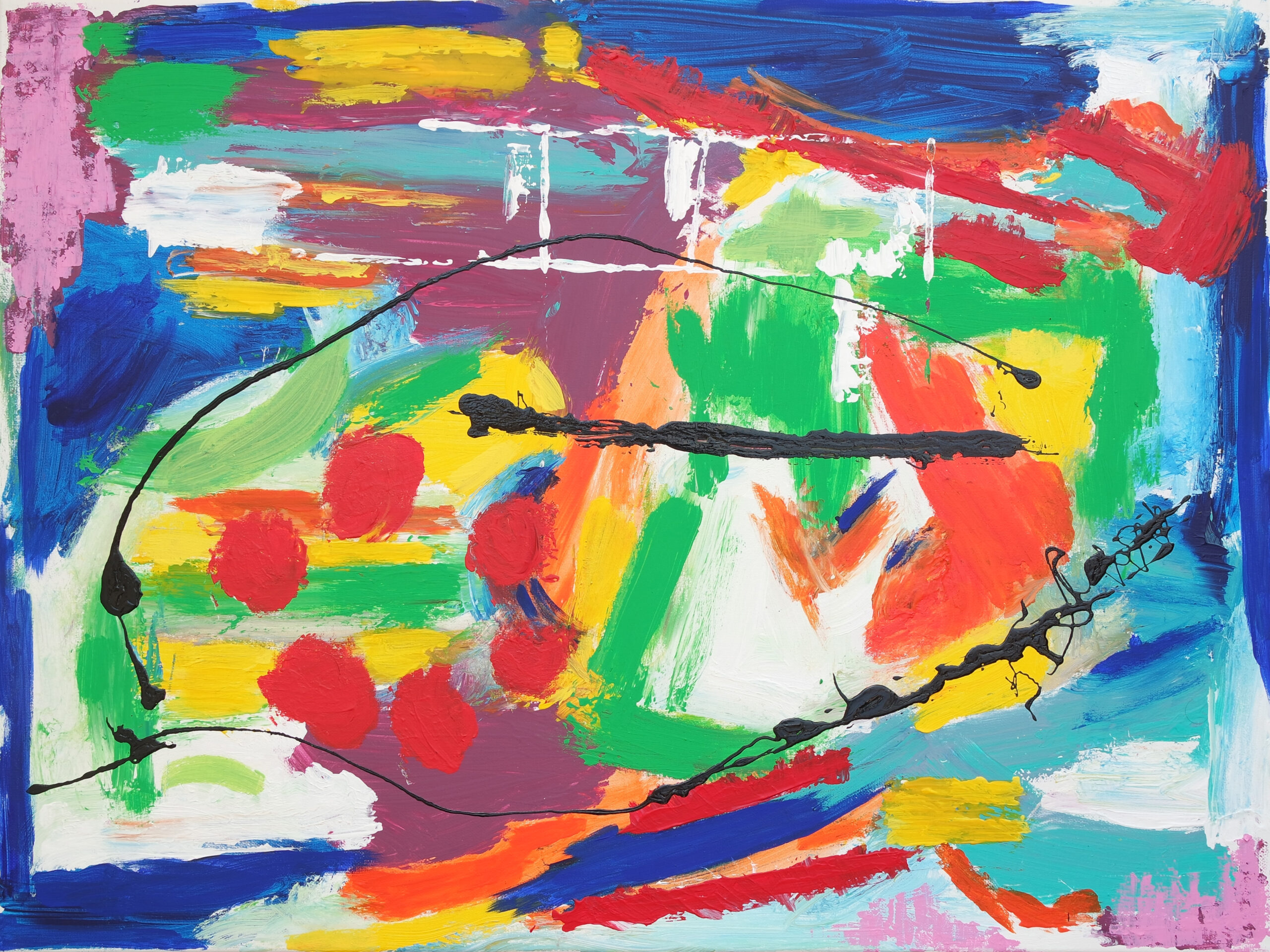 Le Cœur Insolent, peinture acrylique sur toile avec châssis